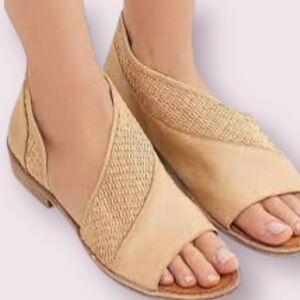 Free People Mont Blanc Textured Sandals Tan Euro Size 39